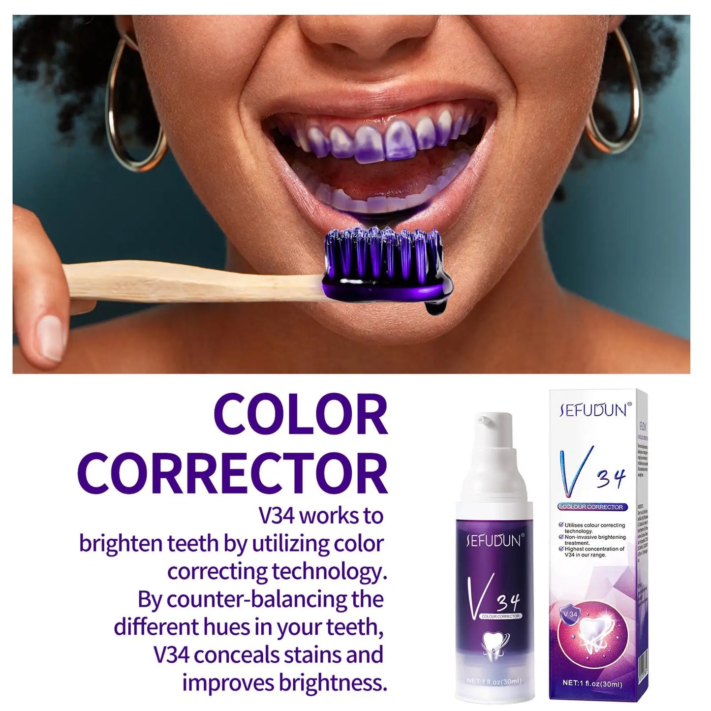 V Purple Whitening Mousse